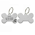 Black — engraved bone tag with black paw print