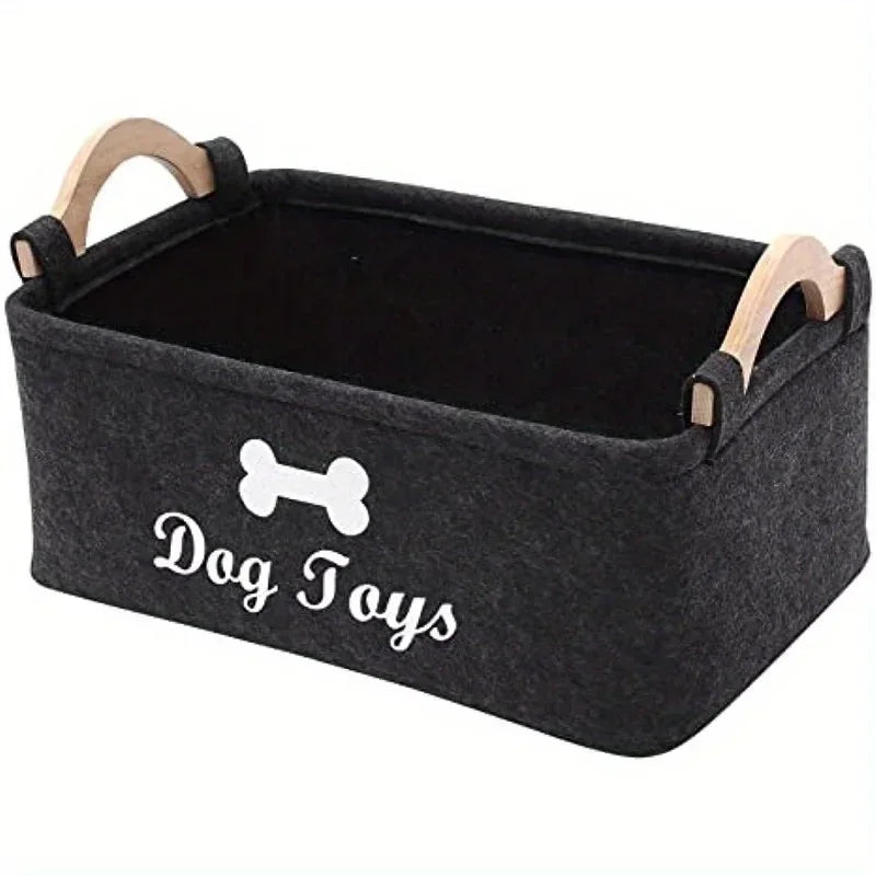 The Collarly Toy Chest — Felt Storage Basket for Pet Toys