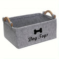 The Collarly Toy Chest — Felt Storage Basket for Pet Toys